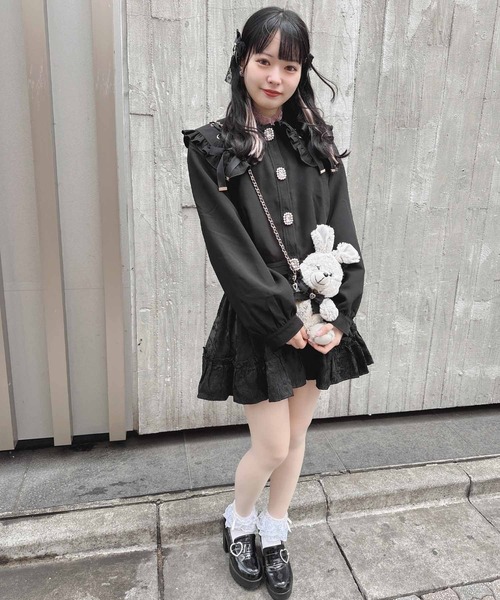 ROJITA(ロジータ)の「レースアップビックカラーブルゾン(ブルゾン・レディース・ピンク/ブラック・FREE)」の16枚目の写真