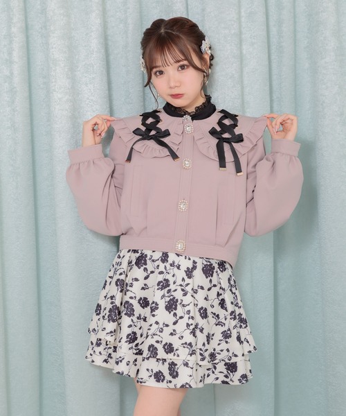 ROJITA(ロジータ)の「レースアップビックカラーブルゾン(ブルゾン・レディース・ピンク/ブラック・FREE)」の17枚目の写真