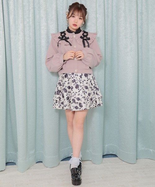 ROJITA(ロジータ)の「レースアップビックカラーブルゾン(ブルゾン・レディース・ピンク/ブラック・FREE)」の12枚目の写真