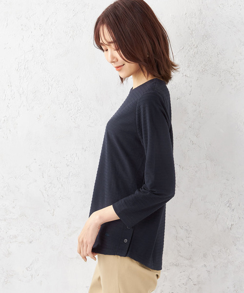 DECOY SINCE 1981(デコイシンスイチキュウハチイチ)の「【オーガニックコットン】ジャガード編みプルオーバー(Tシャツ/カットソー・レディース・グリーン/ネイビー/ホワイト・13号/9号/11号)」の10枚目の写真
