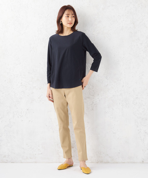 DECOY SINCE 1981(デコイシンスイチキュウハチイチ)の「【オーガニックコットン】ジャガード編みプルオーバー(Tシャツ/カットソー・レディース・グリーン/ネイビー/ホワイト・13号/9号/11号)」の9枚目の写真