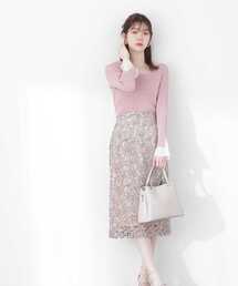 PROPORTION BODY DRESSING | フラワーリボンケミカルレースタイトスカート / 1213120308(スカート)