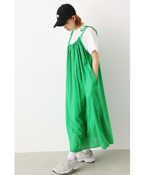 RODEO CROWNS WIDE BOWL(ロデオクラウンズワイドボウル)の「Tシャツ&ギャザーキャミワンピースSET(ワンピース・レディース・ブラック/オレンジ系その他/グリーン/ベージュ系その他・FREE)」の6枚目の写真