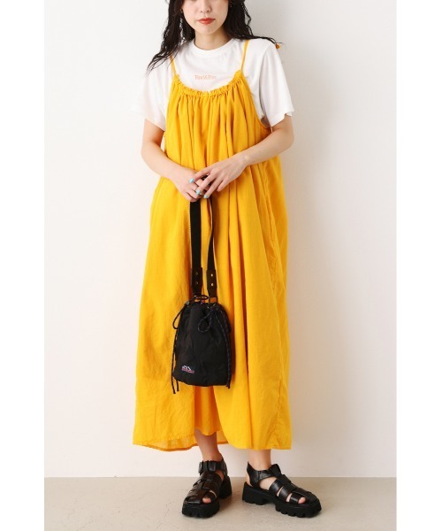 RODEO CROWNS WIDE BOWL(ロデオクラウンズワイドボウル)の「Tシャツ&ギャザーキャミワンピースSET(ワンピース・レディース・ブラック/オレンジ系その他/グリーン/ベージュ系その他・FREE)」の9枚目の写真