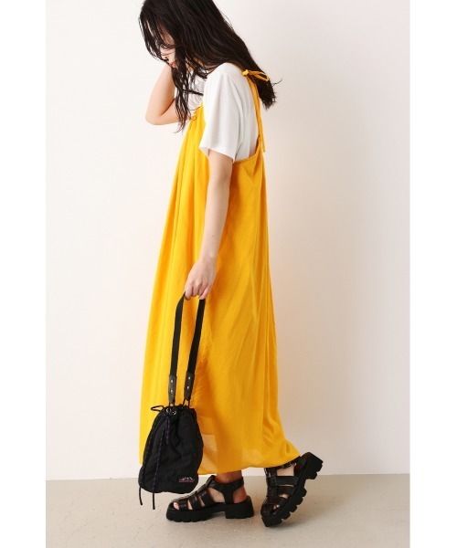 RODEO CROWNS WIDE BOWL(ロデオクラウンズワイドボウル)の「Tシャツ&ギャザーキャミワンピースSET(ワンピース・レディース・ブラック/オレンジ系その他/グリーン/ベージュ系その他・FREE)」の10枚目の写真