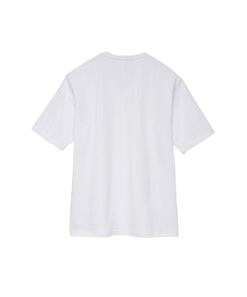 HIGH STREET(ハイストリート)の「HIGH STREET∴ウェーブJQ半袖VネックTシャツ(Tシャツ/カットソー・メンズ・ホワイト/ライトグリーン/ブルー系2・M/L/LL)」の7枚目の写真