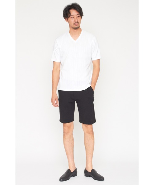 HIGH STREET∴ウェーブJQ半袖VネックTシャツ セール】HIGH STREET∴ウェーブJQ半袖VネックTシャツ（Tシャツ