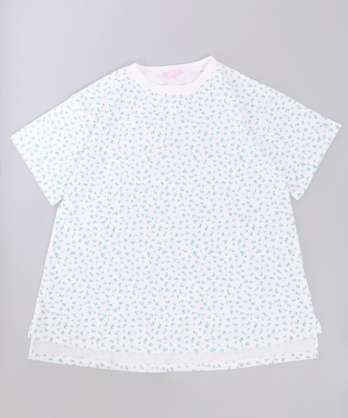 WC(ダブル シー)の「フラワー柄ビッグTシャツ(Tシャツ/カットソー・レディース・サックスブルー/ピンク/オレンジ・FREE)」の9枚目の写真