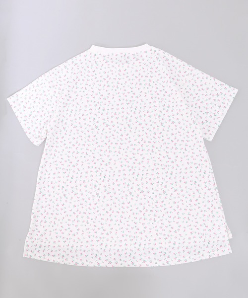 WC(ダブル シー)の「フラワー柄ビッグTシャツ(Tシャツ/カットソー・レディース・サックスブルー/ピンク/オレンジ・FREE)」の13枚目の写真