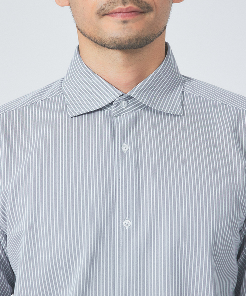 ABAHOUSE GRAY（アバハウスグレイ）の「【Comfeel】吸水速乾 長袖シャツ（シャツ/ブラウス・メンズ・サックスブルー/ホワイト/ブルー系その他2/ブルー系その他3/ブルー系その他・44/46/48/50）」の10枚目の写真