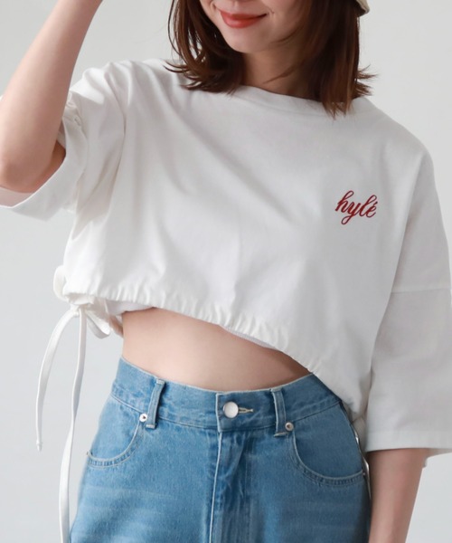 archives（アルシーヴ）の「ドロストＴシャツ（Tシャツ/カットソー・レディース・ブラック/ホワイト/オフホワイト・MEDIUM）」の6枚目の写真