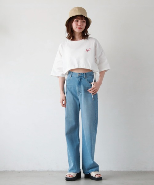 archives（アルシーヴ）の「ドロストＴシャツ（Tシャツ/カットソー・レディース・ブラック/ホワイト/オフホワイト・MEDIUM）」の7枚目の写真