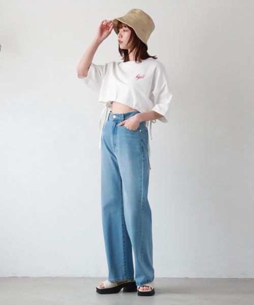 archives（アルシーヴ）の「ドロストＴシャツ（Tシャツ/カットソー・レディース・ブラック/ホワイト/オフホワイト・MEDIUM）」の8枚目の写真