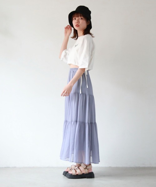 archives（アルシーヴ）の「ドロストＴシャツ（Tシャツ/カットソー・レディース・ブラック/ホワイト/オフホワイト・MEDIUM）」の14枚目の写真