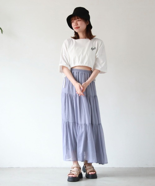 archives（アルシーヴ）の「ドロストＴシャツ（Tシャツ/カットソー・レディース・ブラック/ホワイト/オフホワイト・MEDIUM）」の13枚目の写真