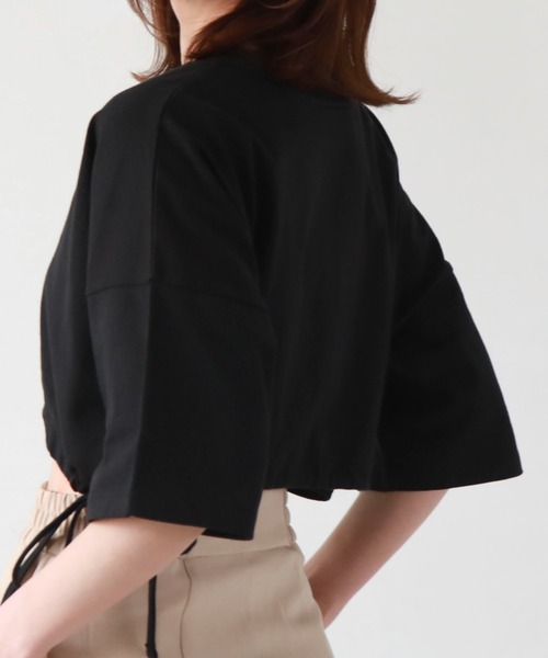 archives（アルシーヴ）の「ドロストＴシャツ（Tシャツ/カットソー・レディース・ブラック/ホワイト/オフホワイト・MEDIUM）」の18枚目の写真