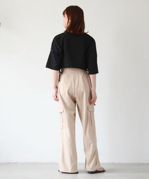 archives（アルシーヴ）の「ドロストＴシャツ（Tシャツ/カットソー・レディース・ブラック/ホワイト/オフホワイト・MEDIUM）」の21枚目の写真