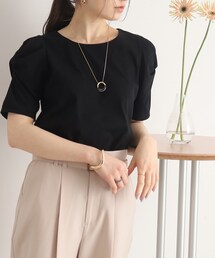 DRESKIP | 【接触冷感】一枚でキマるツイストスリーブTシャツ(Tシャツ/カットソー)