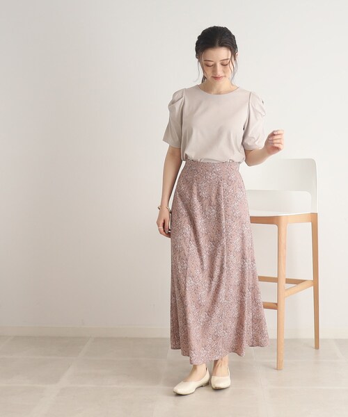 DRESKIP（ドレスキップ）の「◆【接触冷感】一枚でキマるツイストスリーブTシャツ（Tシャツ/カットソー・レディース・オフホワイト/ブラック/ライトグレー/ピンク系・02/03/04）」の12枚目の写真