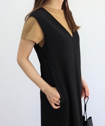 綿100%コットン、大人のスタンドネック無地シンプルTシャツ