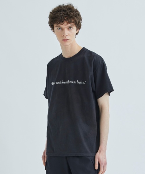 soe(ソーイ)の「Washed Tshirts PEACE(Tシャツ/カットソー・メンズ・ホワイト/ブラック・1/2)」の2枚目の写真
