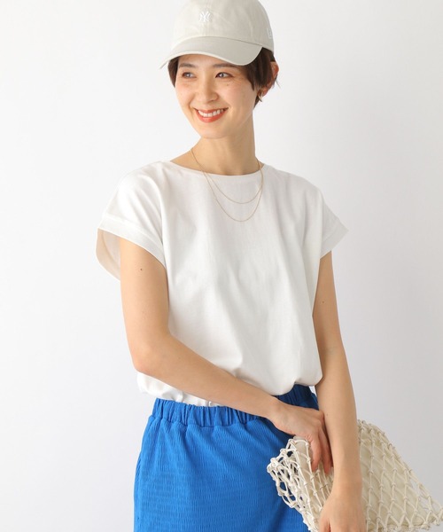 LEPSIM（レプシィム）の「フレンチスリーブプルオーバー　163544（Tシャツ/カットソー・レディース・ブラック/オフホワイト/ブラウン/ブルー・FREE）」の2枚目の写真