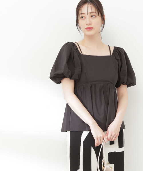 N.（N. Natural Beauty Basic）（エヌエヌナチュラルビューティーベーシック）の「◆２ｗａｙオフショルブラウス（シャツ/ブラウス・レディース・オフホワイト/ブラック/ブルー・MEDIUM）」の22枚目の写真
