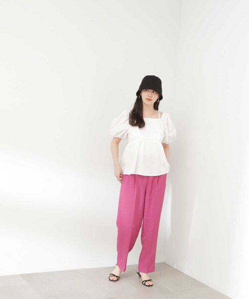 N.（N. Natural Beauty Basic）（エヌエヌナチュラルビューティーベーシック）の「◆２ｗａｙオフショルブラウス（シャツ/ブラウス・レディース・オフホワイト/ブラック/ブルー・MEDIUM）」の19枚目の写真