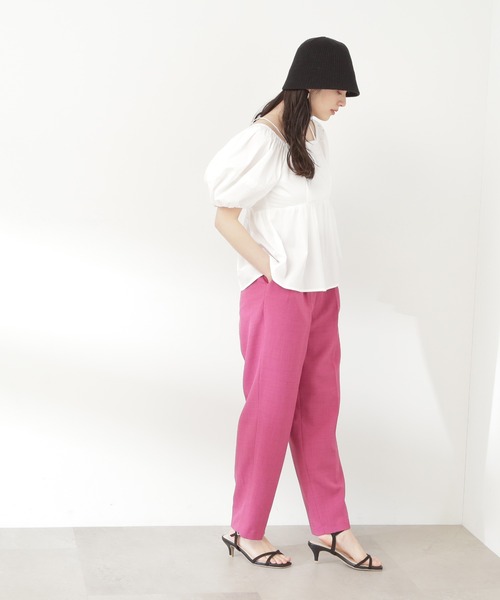 N.（N. Natural Beauty Basic）（エヌエヌナチュラルビューティーベーシック）の「◆２ｗａｙオフショルブラウス（シャツ/ブラウス・レディース・オフホワイト/ブラック/ブルー・MEDIUM）」の11枚目の写真