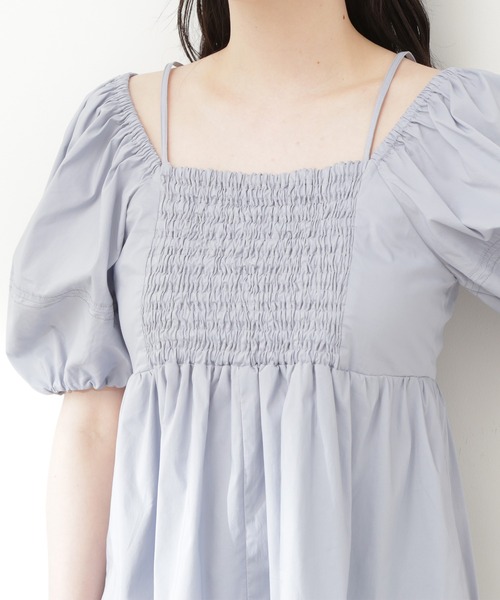 N.（N. Natural Beauty Basic）（エヌエヌナチュラルビューティーベーシック）の「◆２ｗａｙオフショルブラウス（シャツ/ブラウス・レディース・オフホワイト/ブラック/ブルー・MEDIUM）」の5枚目の写真