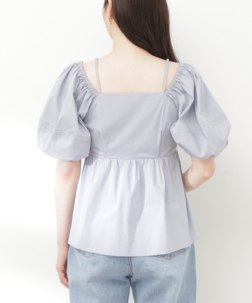 N.（N. Natural Beauty Basic）（エヌエヌナチュラルビューティーベーシック）の「◆２ｗａｙオフショルブラウス（シャツ/ブラウス・レディース・オフホワイト/ブラック/ブルー・MEDIUM）」の14枚目の写真