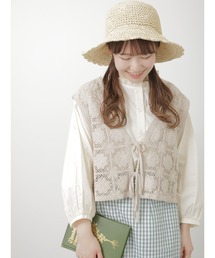 ehka sopo | クロシェ風レースベスト(ベスト)