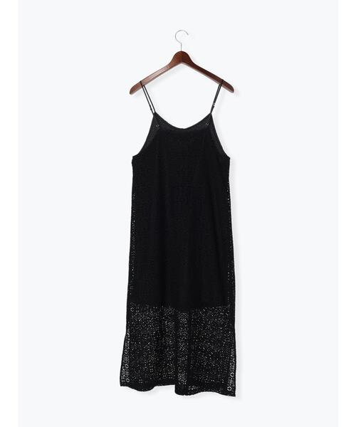 Te chichi（テチチ）の「クロッシェ風レースキャミワンピース（ワンピース・レディース・ブラック/オフホワイト・ﾌﾘ-）」の20枚目の写真