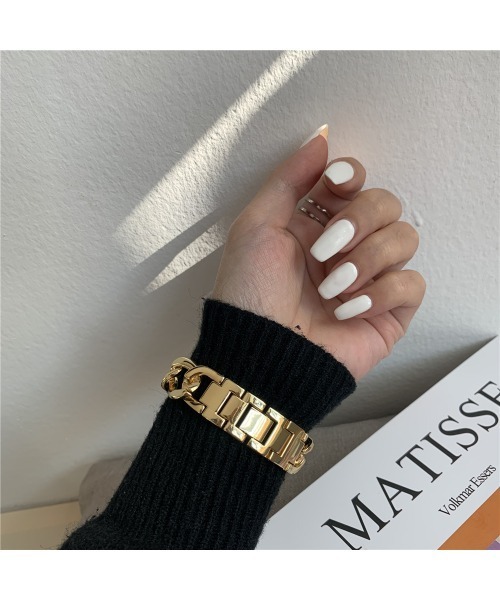 ABBEY MARKET(アビーマーケット)の「チャンキーチェーン アップルウォッチバンド 38/40/41㎜(デジタル腕時計・レディース・ブラック/ローズ/シルバー/ゴールド・S)」の9枚目の写真