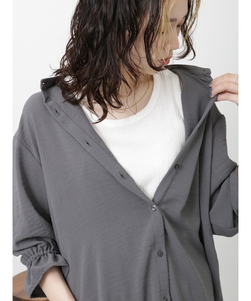 Samansa Mos2 blue（サマンサモスモスブルー）の「ランダムテレコタンクトップ（タンクトップ・レディース・ブラック/オフホワイト/ブルー・MEDIUM/LARGE）」の12枚目の写真