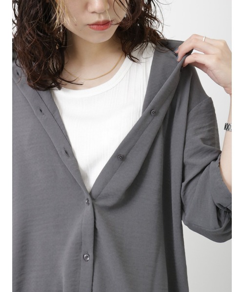 Samansa Mos2 blue（サマンサモスモスブルー）の「ランダムテレコタンクトップ（タンクトップ・レディース・ブラック/オフホワイト/ブルー・MEDIUM/LARGE）」の13枚目の写真