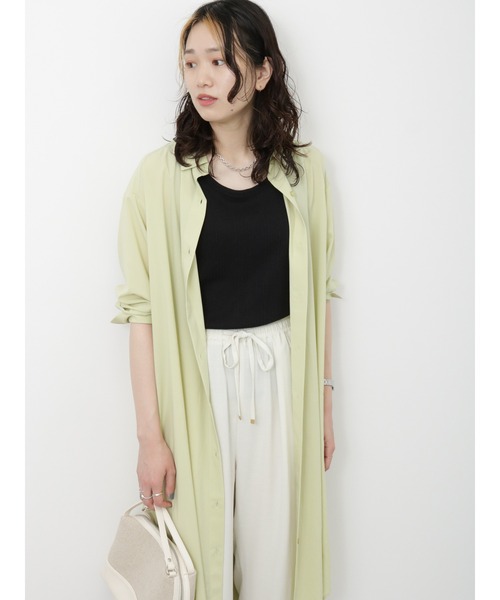 Samansa Mos2 blue（サマンサモスモスブルー）の「ランダムテレコタンクトップ（タンクトップ・レディース・ブラック/オフホワイト/ブルー・MEDIUM/LARGE）」の16枚目の写真