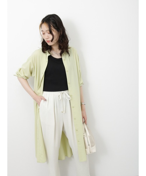 Samansa Mos2 blue（サマンサモスモスブルー）の「ランダムテレコタンクトップ（タンクトップ・レディース・ブラック/オフホワイト/ブルー・MEDIUM/LARGE）」の18枚目の写真