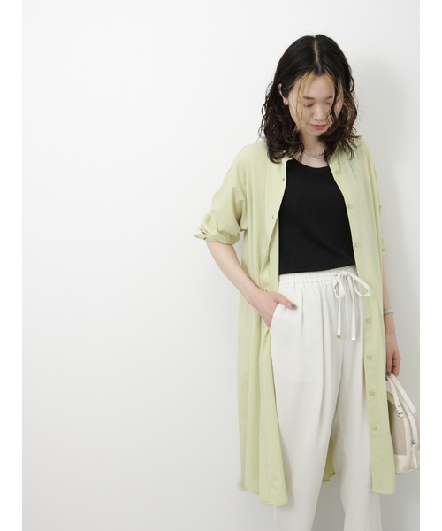 Samansa Mos2 blue（サマンサモスモスブルー）の「ランダムテレコタンクトップ（タンクトップ・レディース・ブラック/オフホワイト/ブルー・MEDIUM/LARGE）」の19枚目の写真