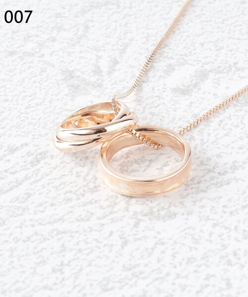 SHOO・LA・RUE（シューラルー）の「◆シェルリングスライダーネックレス（ネックレス・レディース・ピンクゴールド/ゴールド/シルバー・00）」の7枚目の写真