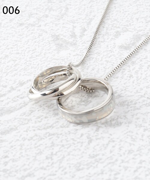 SHOO・LA・RUE（シューラルー）の「◆シェルリングスライダーネックレス（ネックレス・レディース・ピンクゴールド/ゴールド/シルバー・00）」の8枚目の写真