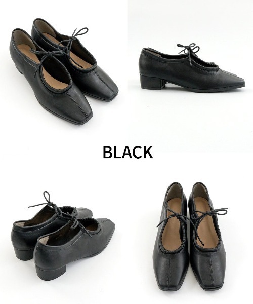 Fabby fabby（ファビィーファビィー）の「シャーリングリボンスクエアシューズ（その他シューズ・レディース・オフホワイト/ベージュ/ブラック・SMALL/MEDIUM/LARGE）」の12枚目の写真