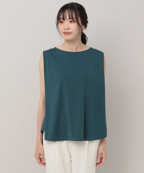 Elura（エルーラ）の「ドレスアップノースリーブTシャツ（Tシャツ/カットソー・レディース・ブラック/ホワイト/グリーン/グレイッシュベージュ・LARGE/MEDIUM/SMALL）」の11枚目の写真