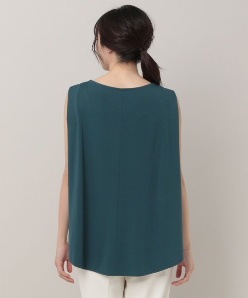 Elura（エルーラ）の「ドレスアップノースリーブTシャツ（Tシャツ/カットソー・レディース・ブラック/ホワイト/グリーン/グレイッシュベージュ・LARGE/MEDIUM/SMALL）」の13枚目の写真