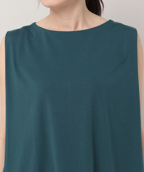 Elura（エルーラ）の「ドレスアップノースリーブTシャツ（Tシャツ/カットソー・レディース・ブラック/ホワイト/グリーン/グレイッシュベージュ・LARGE/MEDIUM/SMALL）」の14枚目の写真