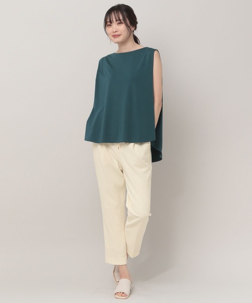 Elura（エルーラ）の「ドレスアップノースリーブTシャツ（Tシャツ/カットソー・レディース・ブラック/ホワイト/グリーン/グレイッシュベージュ・LARGE/MEDIUM/SMALL）」の19枚目の写真