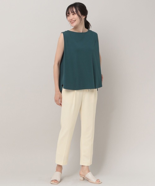 Elura（エルーラ）の「ドレスアップノースリーブTシャツ（Tシャツ/カットソー・レディース・ブラック/ホワイト/グリーン/グレイッシュベージュ・LARGE/MEDIUM/SMALL）」の20枚目の写真