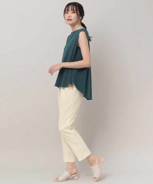 Elura（エルーラ）の「ドレスアップノースリーブTシャツ（Tシャツ/カットソー・レディース・ブラック/ホワイト/グリーン/グレイッシュベージュ・LARGE/MEDIUM/SMALL）」の21枚目の写真