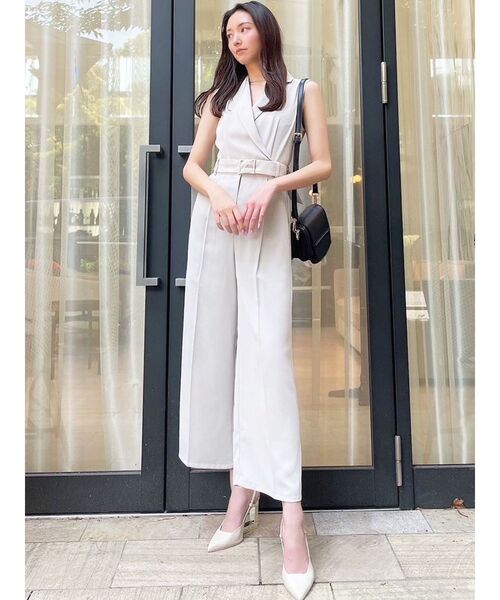 RESEXXY（リゼクシー）の「テーラーワイドコンビネゾン（つなぎ/オールインワン・レディース・アイボリー/ブラック・SMALL/MEDIUM）」の10枚目の写真