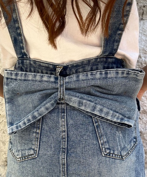 GLAMOROUS JANE(グラマラスジェーン)の「バックリボンデニムジャンスカ(デニムスカート・レディース・ブルー・S/M/L)」の17枚目の写真